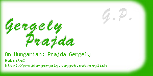 gergely prajda business card